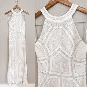 Lulu's White Embroidered Wedding Dress